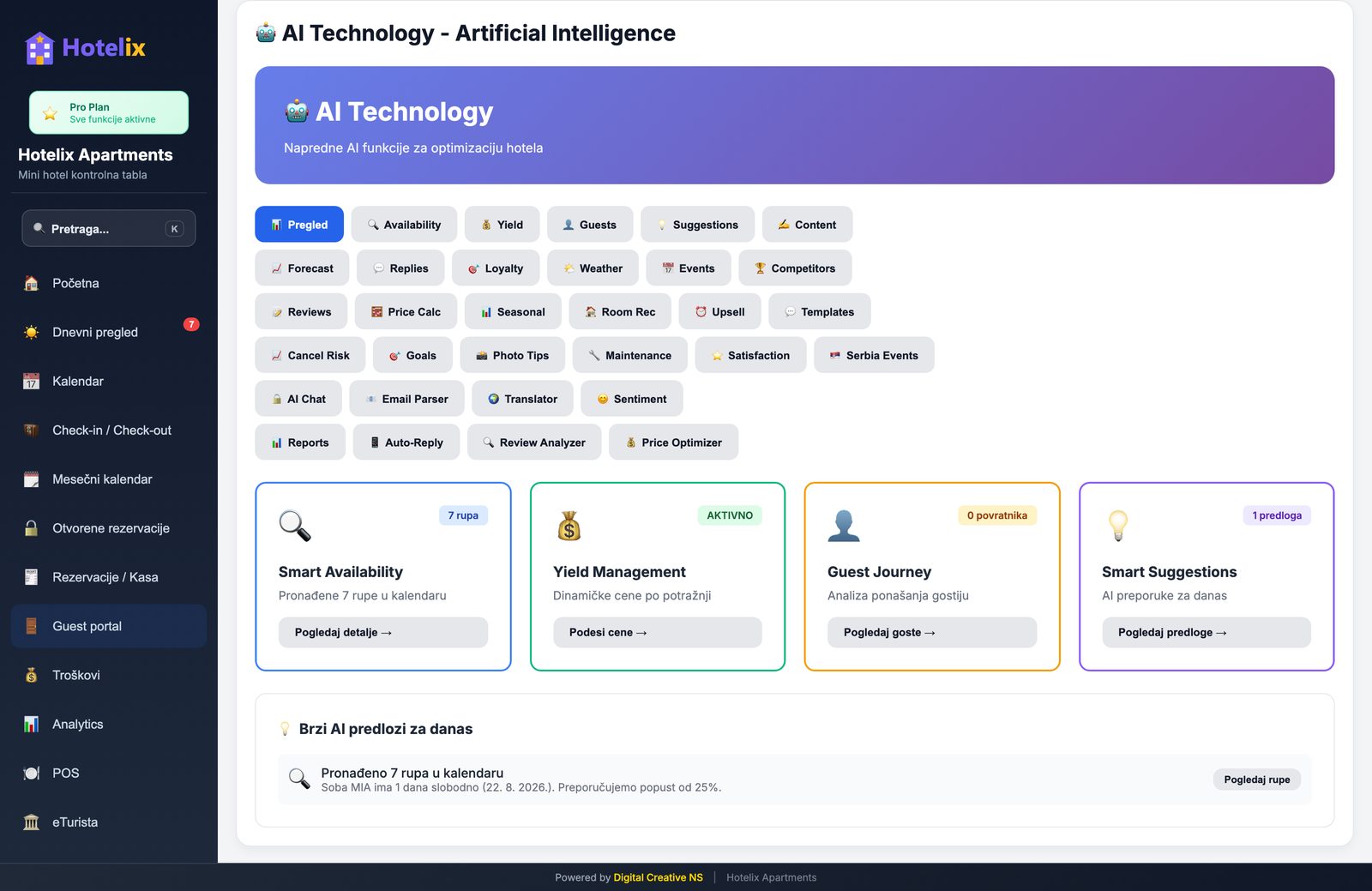 AI asistent — pravi ekran programa