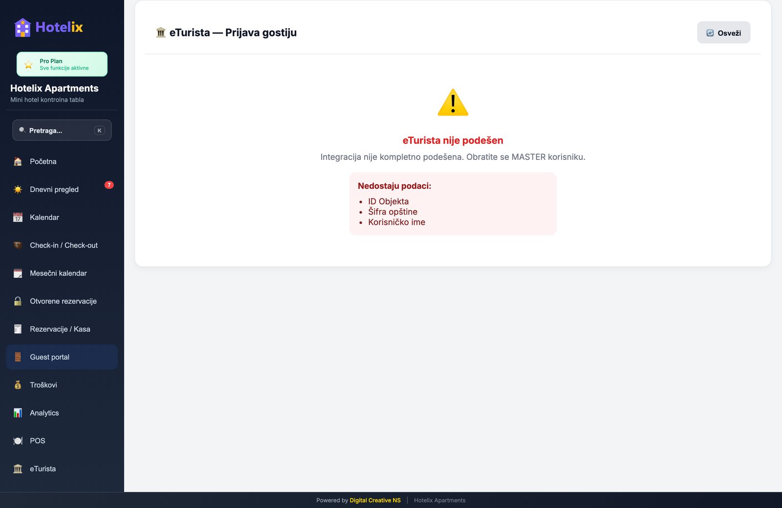 Hotelix eTurista i integracije